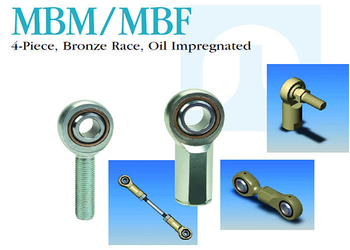 Bronze Race Stainless Steel Rod Ends MBM / MBF 4-Piece Oil Impregnated
