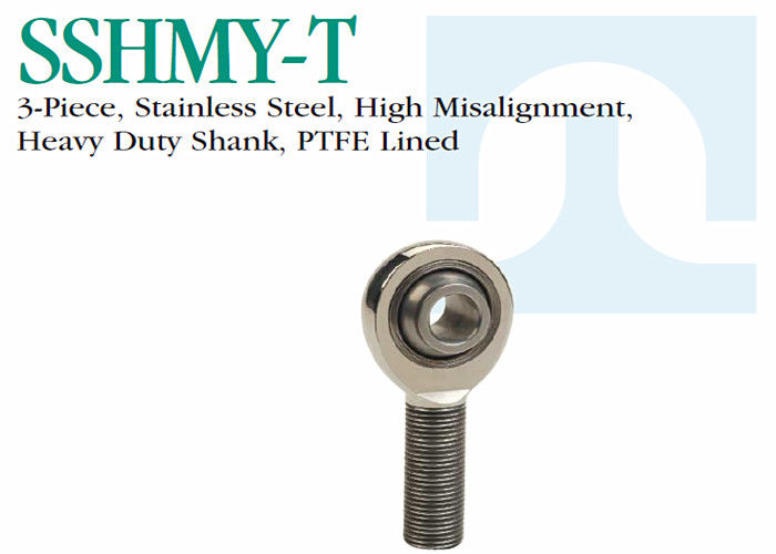 SSHMY - T Precision Stainless Steel Rod Ends 3 Piece Heavy Duty Shank PTFE Lined