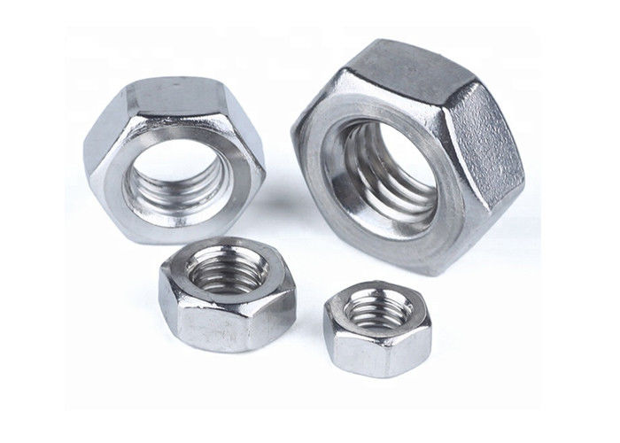 Carbon Steel Cable End Fittings Yellow Zinc Plated Surface Treatment Hex Nuts