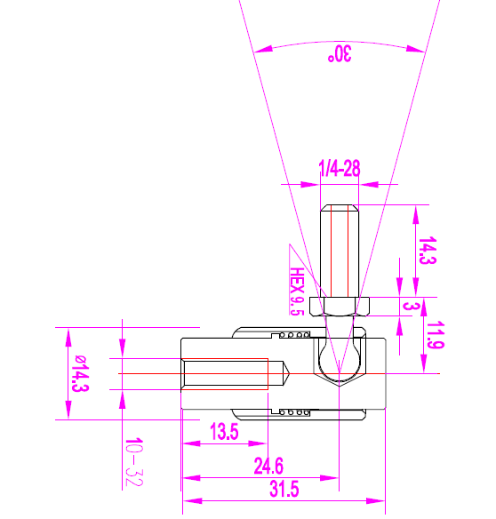 Quick Connect / Disconnect Ball Joint Assembly Custom Carbon Steel Material