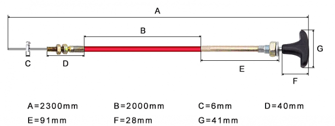 IATF16949 Certified Control Cable Assembly Corrosion Resistance With T ...