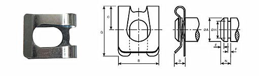 Machining Plated Zinc Tempered 65Mn Clevis Spring Pins