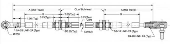 Clutch Controls Push Pull Throttle Cable Assembly Rod End Hydrostatic ...