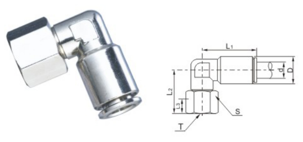 Insert-Type Pneumatic Elbow Internal Thread Fittings