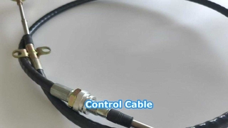 Push-Pull Control Cable With Threaded Bulkhead And Rod End