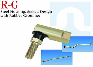 R - G Series Stainless Steel Ball Joint Steel Housing Staked Design With Rubber Grommet