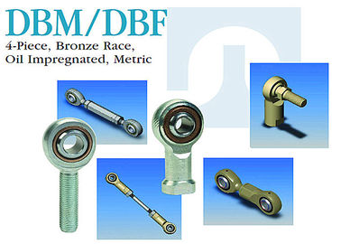 DBM / DBF Stainless Steel Rod Ends 4 - Piece Bronze Race Oil Impregnated Metric