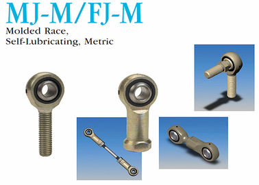 MJ-M / FJ-M Industrial Rod Ends , Molded Race Self Lubricating Metric Rod Ends