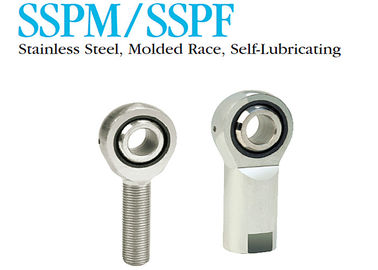 Stainless Steel Spherical Bearing Rod Ends , SSPM / SSPF Metric Ball Joint Rod Ends