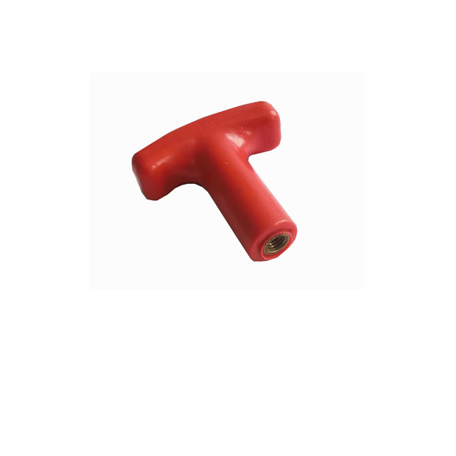 Latch Operation Cable End Fittings Red T-Handle With Brass Threaded Insert