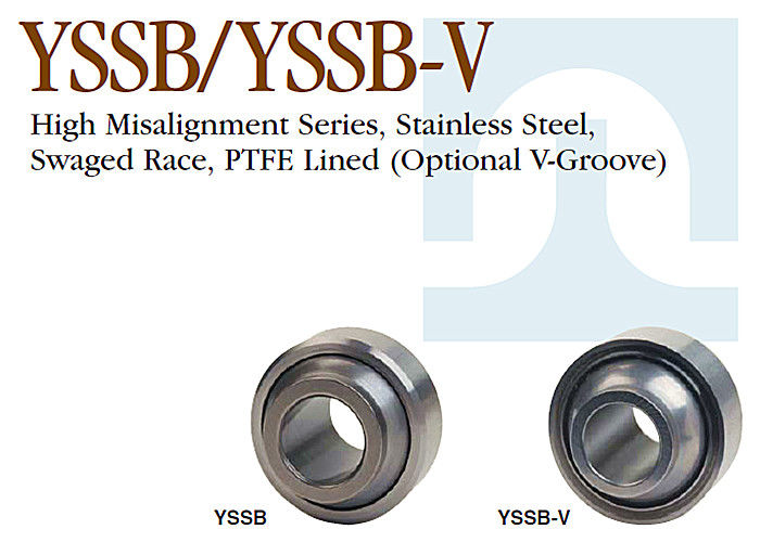 High Misalignment Spherical Ball Bearing PTFE Lined For Food Equipment
