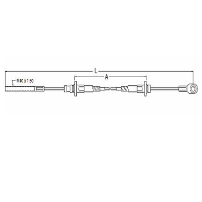 High Temperature Resistant Mechanical Control Cable Clutch Cables for FAW/Yutong Buses