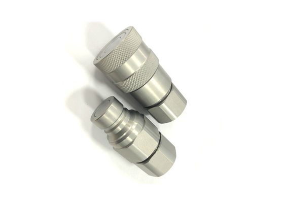 Flat Face Hydraulic High Pressure Quick Coupler With Locking Sleeve 1/4"