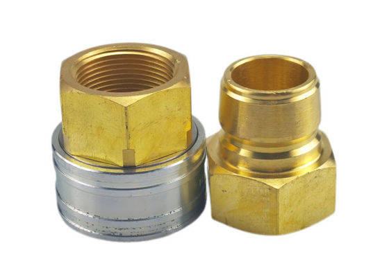 1-1/4'' Brass Non Valved Series Straight Through Coupler