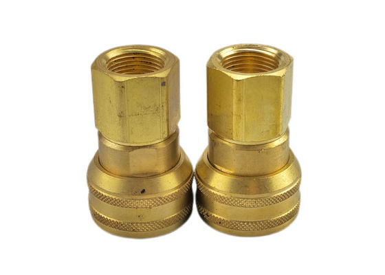 1/4'' Nominal Male End Connections Industrial Interchange Pin Lock Couplings Brass Pneumatic Quick Coupling