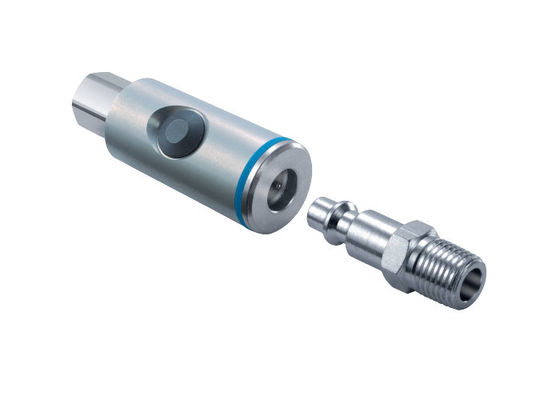 Industrial Interchange Pushbutton Safety Coupling With Compressed Air Pneumatic Quick Coupling