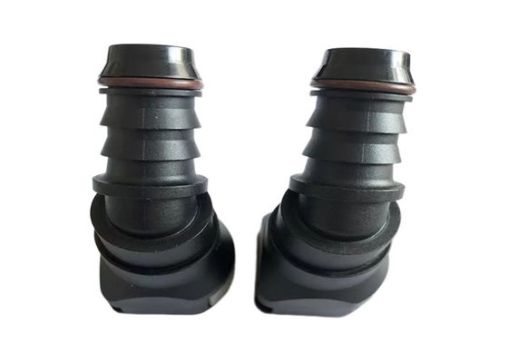 EPDM Fuel Liquid Plastic Quick Connectors 15.82mm 45 Degree