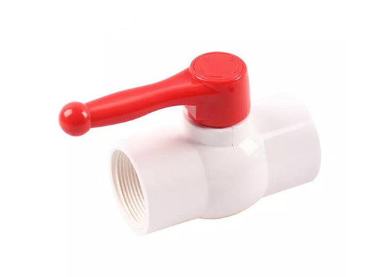 2 Way Straight Through Type Manual PVC Ball Valve UPVC Fixed Control Flow Water