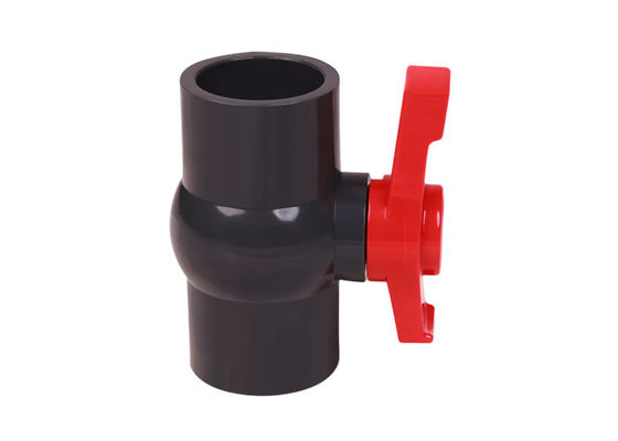 UPVC Compact Square Butterfly Ball Valve Parts With Handle 4 Inch