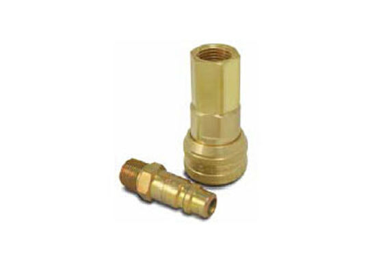 Automatic push-to-connect pin-type one-way shut off operation pneumatic couplings