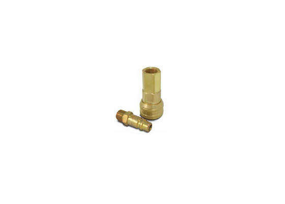 Automatic push-to-connect pin-type one-way shut off operation pneumatic couplings