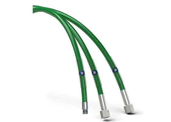 Oil Refining 110Mpa Ultra High Pressure Hose Green Color ID 6.4MM