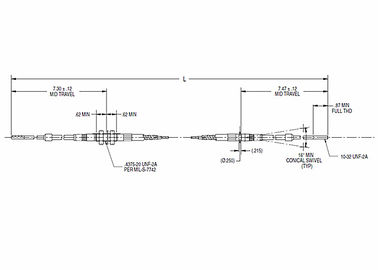 Push Pull Control Cable Assembly Simple Install Easy Maintain For Mechanical Starter