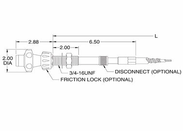 Corrosion Proof Control Cable Assembly Micro Adjust Series  Control Heads