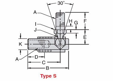 S Series Stainless Steel Rod End Ball Joint Quick Disconnect With Spring / Spring Clip