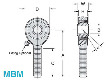 MBM/MBF Series Bronze Race Rod Ends | Low-Friction Design