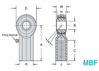 MBM/MBF Series Bronze Race Rod Ends | Low-Friction Design