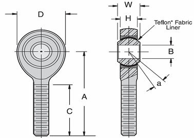 UMAX-T Series PTFE-Lined Heavy-Duty Rod Ends | High-Strength Precision for Automotive/Racing