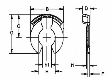 TXLK Series Clevis Pin Retaining Clip , Small Metal Clips For Construction