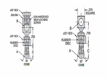 DC Series SAE J490-Compliant Swivels | 0.500&quot; Round Head &amp; Self-Locking Screw
