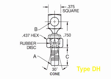 Control Swivels Type DH Rotary Swivel Joint Gear Shift Cable Parts For Light Industrial