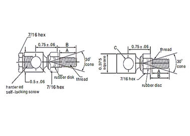 Threaded Rod Swivel Joint , DC / DH Type Stainless Steel Swivel Joints