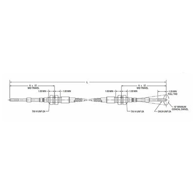 Utility Control Push Pull Cable Assembly with Smooth Character and Customizable Length