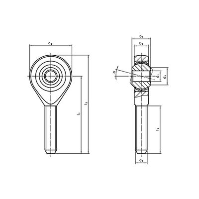 Industrial Machinery Maintenance Free Male Thread Rod Ends Customized