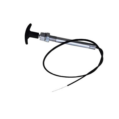 Black Control Cable Assembly With A Twist Lock T-Handle For Remote Control Systems