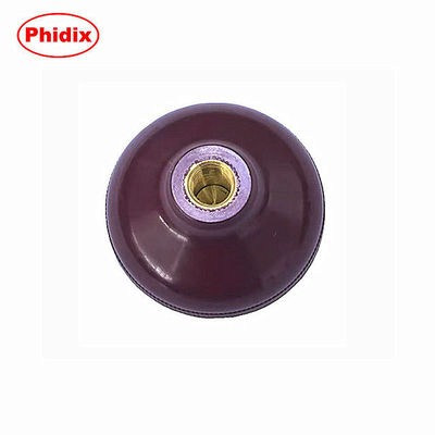 2&quot; Mushroom Red PTO Knob 3/8-24 UNF Thread