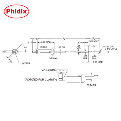 Mechanical Rotary Control Cable , Industrial Non Locking Universal Control Cables