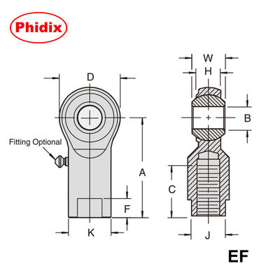 EM-M/EF-M Series Metric Rod Ends: PTFE-Lined, Corrosion-Resistant Heavy-Duty Joints for Low-Maintenance Motion Control