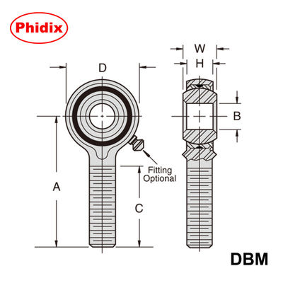 DBM/DBF Series Metric Ball Screw Assemblies: Oil-Impregnated Bronze Raceways, High-Temperature &amp; Corrosion Resistant for Precision CNC/Automation
