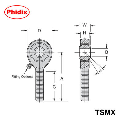 Heavy-Duty TSMX/TSFX Series Rod Ends: Precision 3-Piece Metal Design for High-Load Motion Control