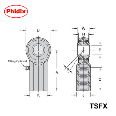 Heavy-Duty TSMX/TSFX Series Rod Ends: Precision 3-Piece Metal Design for High-Load Motion Control