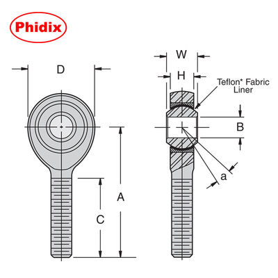 SSHM-T Series Stainless Steel Heavy-Duty Rod End for High Precision Motion Control in Corrosive/Cleanroom Environments
