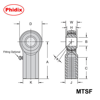 MTSM/MTSF Series Metal-to-Metal Rod Ends | High-Load Precision Bearings for Industrial Applications