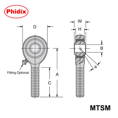 MTSM/MTSF Series Metal-to-Metal Rod Ends | High-Load Precision Bearings for Industrial Applications