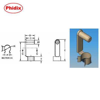 Different Dimensions Of Gas Spring Carbon Steel Clevis