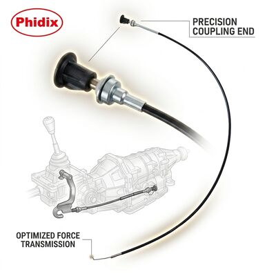 Nylon-covered Stainless Steel Mechanical Pull Cable Including Fork Cable Connection Providing Operation and Resistance to Wear